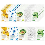 EUNYUL Natural Sheet Mask Pack Set 50 Sheets (Aloe 10p + Collagen 10p + Pearl 10p + Hyaluron 10p + Avocado 10p) - Pretty Mira Shop
