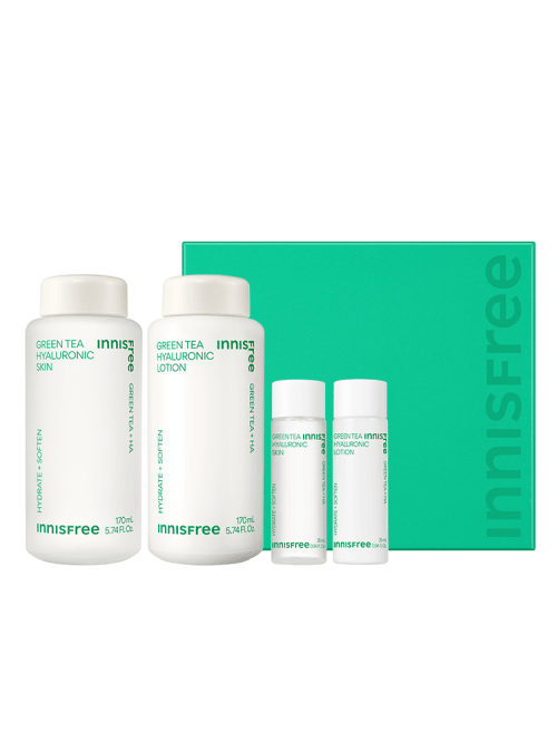 Innisfree Green Tea Hyaluronic Skincare Set - Pretty Mira Shop