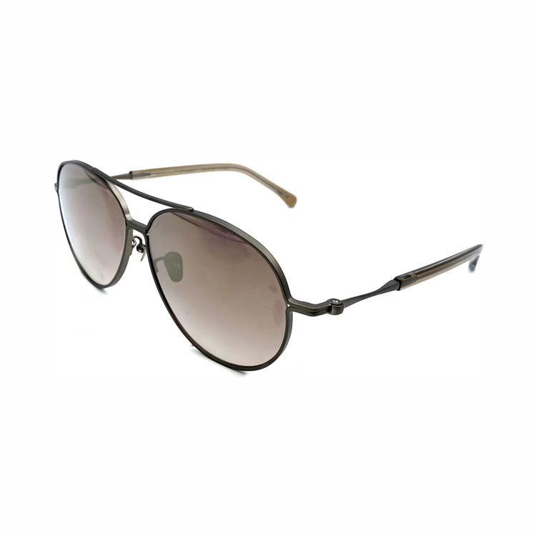 [Laurence Paul CANADA] Sunglasses MAXIMUM c.02 Titanium Dark Gray&Brown Lens - Pretty Mira Shop