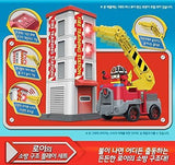 Robocar Poli Roy Fire Rescue Training Set(Roy Transformable Toy + Firetruck + Fire Training Station) - Pretty Mira Shop