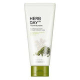 THE FACE SHOP Herb Day 365 Master Blending Facial Foaming Cleanser 170ml #Mungbean & Mugwort - Pretty Mira Shop