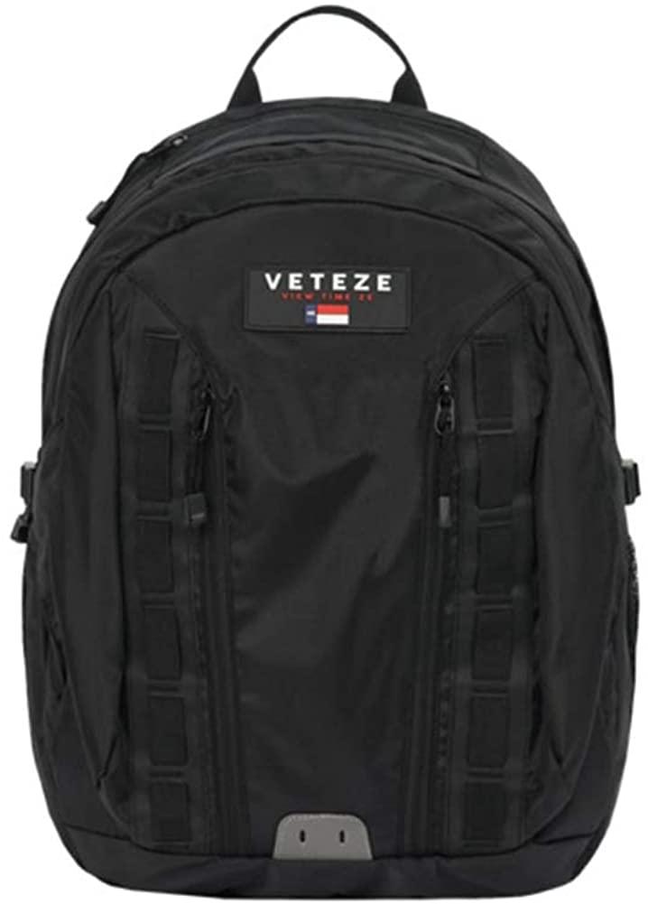 Veteze Double Youth Backpack | Practical Large Capacity Casual Big Bag Unisex School Office Travel (Black) - Pretty Mira Shop